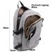 Fashion man laptop backpack usb charging computer backpacks casual style bags large male business travel bag backpack