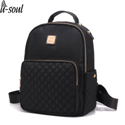 Female Backpack Preppy Style Nylon Women Backpack High Qulaity Shoulder Bags Student Bag Black Backpack A2217