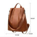 Female anti-theft backpack classic PU leather solid color backpack canta fashion shoulder bag