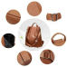 Female anti-theft backpack classic PU leather solid color backpack canta fashion shoulder bag