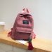 HTNBO Women Backpacks School Soulder Bag With Tassel Corduroy Backpack Female Notebook Bags For Girls Preppy Style Knapsack