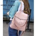 Herald Fashion Women Backpack Quality Leather School Bags For Teenager  Girls Large School Backpack Vintage Solid Shoulder Bags