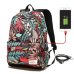 Hot USB Charging Laptop Backpack Women For Teenage Students Girls School Backpack Bag Printing Female Backpacks Travel Bagpack