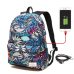 Hot USB Charging Laptop Backpack Women For Teenage Students Girls School Backpack Bag Printing Female Backpacks Travel Bagpack