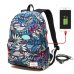 Hot USB Charging Laptop Backpack Women For Teenage Students Girls School Backpack Bag Printing Female Backpacks Travel Bagpack