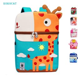 Kid Backpack Cute 3D Cartoon Dinosaur Anti-lost Unicorn Printed Kindergarten orthopedic School Bag for Girl Boy Children Mochila