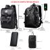 LIELANG Men Backpack External USB Charge Waterproof  Backpack Fashion PU Leather Travel Bag Casual School Bag leather bookbag