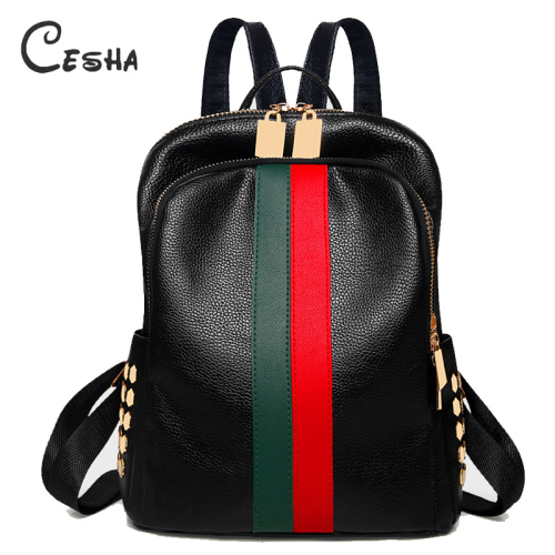 Luxury Famous Brand Designer Women PU Leather Backpack Female Casual Shoulders Bag Teenager School Bag Fashion Women's Bags