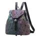 MAGICYZ Women Laser Luminous Backpack School Hologram Geometric Fold Student School Bags For Teenage Girls holographic sac a dos