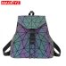 MAGICYZ Women Laser Luminous Backpack School Hologram Geometric Fold Student School Bags For Teenage Girls holographic sac a dos