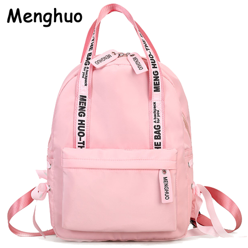 Menghuo Large Capacity Backpack Women Preppy School Bags For Teenagers Female Nylon Travel Bags Girls Bowknot Backpack Mochilas