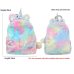 Mini Unicorn Backpack Bags For Women 2019 Winter Faux Fur Small Bagpacks Hologram Leather Teenager Schoolbag Mochila Feminina