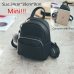 Miyahouse Female Soft PU Leather Mini Backpacks Students Fuzzy Ball Pendant Shoulder Schoolbags Women Fashion Small Travel Bags