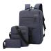 Mochila masculina backpack set 3 Pcs/set male Shoulder Bag Teenagers Man Student Book Bag erkek sırt çantası para adolescentes