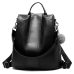 Quality Leather Anti-thief Women Backpack Large Capacity Hair Ball School Bag for Teenager girls Male Travel Bags