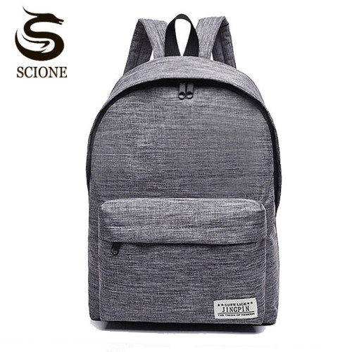 Scione Korean Simple Canvas Backpack Male/Female School Laptop Backpack for Teenagers Travel Bagpack Stachels Rucksack Mochila