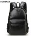 VORMOR Brand Men Backpack Leather School Backpack Bag Fashion Waterproof Travel Bag Casual Leather Book bag Male