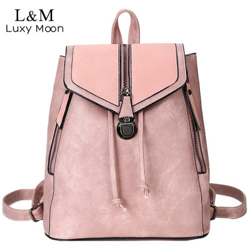 Vintage Matte Leather Women Backpacks High Quality Multifunctional Shoulder Bag Female Girls Backpack Retro Schoolbag XA533H