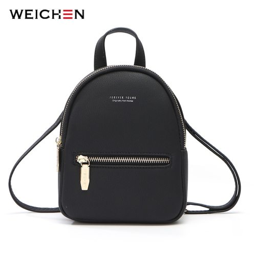 WEICHEN New Designer Fashion Women Backpack Mini Soft Touch Multi-Function Small Backpack Female Ladies Shoulder Bag Girl Purse