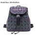 Women Backpack Luminous Geometric Plaid Sequin Female Backpacks For Teenage Girls Bagpack Drawstring Bag Holographic Backpack