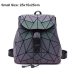 Women Backpack Luminous Geometric Plaid Sequin Female Backpacks For Teenage Girls Bagpack Drawstring Bag Holographic Backpack