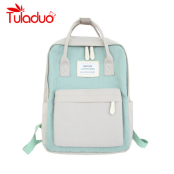 Women Hot Canvas Backpacks Candy Color Waterproof  School Bags for Teenagers Girls Laptop Backpacks Patchwork Backpack New 2019