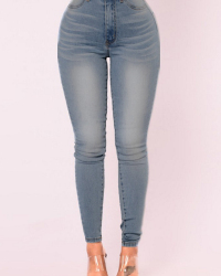 Trendy High Waist Light Blue Denim Pants Trendy High Waist Light Blue Denim Pants