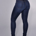 Trendy High Waist Zipper Design Deep Blue Denim Jeans Trendy High Waist Zipper Design Deep Blue Denim Jeans