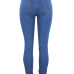  Trendy Mid Waist Broken Holes Blue Denim Pants