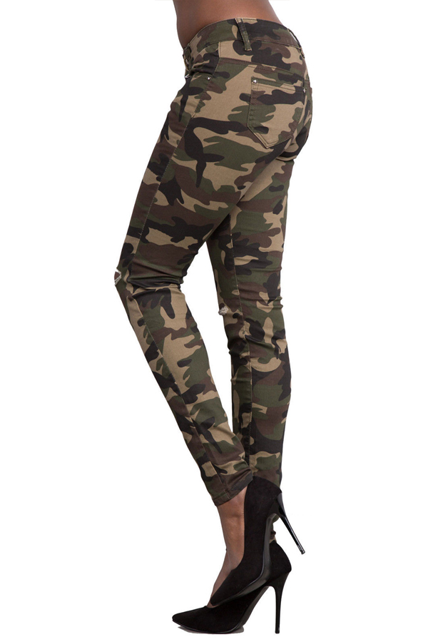  denim Print Zipper Fly Mid Regular Pants Jeans