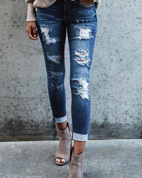 denim Solid Zipper Fly Mid Skinny Pants Jeans denim Solid Zipper Fly Mid Skinny Pants Jeans