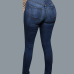Stylish High Waist Broken Holes Dark Blue Cotton Skinny Pants Stylish High Waist Broken Holes Dark Blue Cotton Skinny Pants