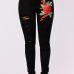 Stylish High Waist Embroidered Design Black Denim Pants Stylish High Waist Embroidered Design Black Denim Pants