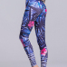 Euramerican High Waist Printed Blue Polyester Leggings Euramerican High Waist Printed Blue Polyester Leggings