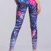 Euramerican High Waist Printed Blue Polyester Leggings Euramerican High Waist Printed Blue Polyester Leggings
