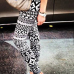 Euramerican High Waist Printed Polyester Leggings Euramerican High Waist Printed Polyester Leggings