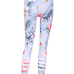 Euramerican High Waist Printed White Polyester Leggings Euramerican High Waist Printed White Polyester Leggings