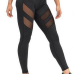  Trendy High Waist See-Through Black Polyester Leggings