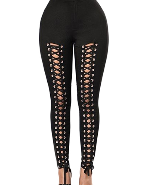 Cotton Blends Solid High Leggings Cotton Blends Solid High Leggings