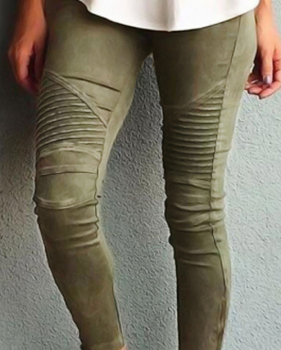 Cotton Solid High Leggings
