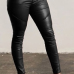 Fashion High Waist Black Leather Zipped Pants Fashion High Waist Black Leather Zipped Pants