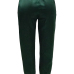  Sexy Mid Waist High Side Slit Green Polyester Pants