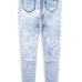 Casual Broken Holes Button Fly Design Blue Cotton Blend Skinny Pants Casual Broken Holes Button Fly Design Blue Cotton Blend Skinny Pants