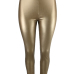 Euramerican High Elastic Waist Gold Leather Pants Euramerican High Elastic Waist Gold Leather Pants