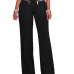 Fashion High Waist Black Cotton Blends Pants Fashion High Waist Black Cotton Blends Pants