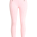 Stylish High Waist Double-breasted Decorative Pink Cotton Skinny Pants Stylish High Waist Double-breasted Decorative Pink Cotton Skinny Pants