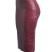 Trendy High Waist Purplish Red Leather Sheath Knee Length Skirts Trendy High Waist Purplish Red Leather Sheath Knee Length Skirts