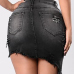 Stylish High Waist Asymmetrical Black Cotton Mini Skirts Stylish High Waist Asymmetrical Black Cotton Mini Skirts