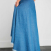 Trendy Asymmetrical Blue Denim Ankle Length Skirts Trendy Asymmetrical Blue Denim Ankle Length Skirts