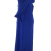  Casual V Neck Blue Milk Fiber Ankle Length Dress